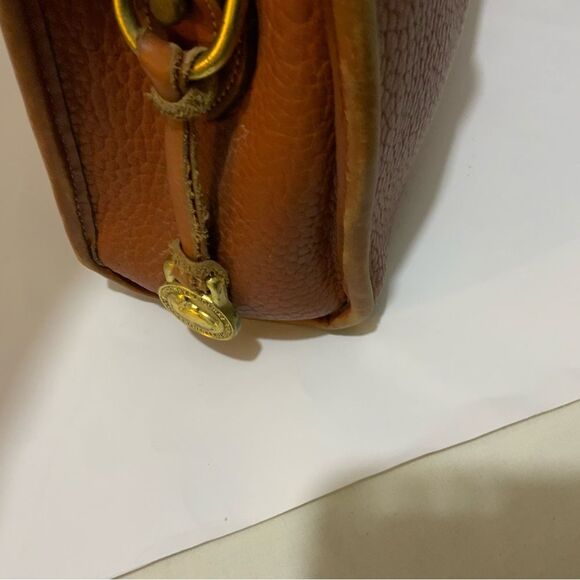 Vintage 1980’s Dooney & Bourke All-Weather Leather Satchel Purse British Tan - Picture 8 of 16